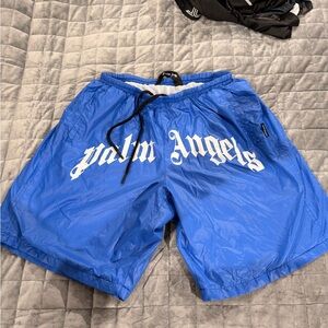 Palm Angels Vibrant Blue Logo Shorts